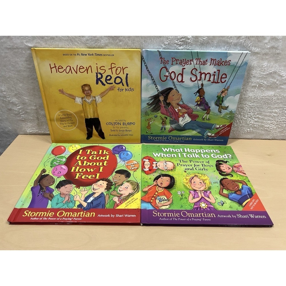Lot 4 Christian Kids Books – Heaven Is for Real + Stormie Omartian Hardcovers